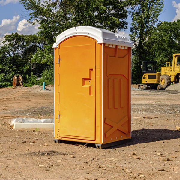 how often are the portable restrooms cleaned and serviced during a rental period in Humboldt River Ranch NV